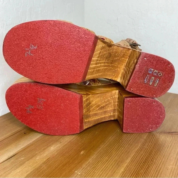 NEW Bed Stu Voicing Braided Leather Platform Sandals Size 7.5 - Picture 9 of 9